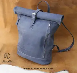 کوله پشتی چرم رول تاپ
