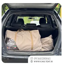 چادر مسافرتی KMS کمپینگ اسکان رنگ کرمی نسکافه ای 12نفره دو پوش عادی