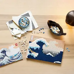 لگو سری هنر مدل موج بزرگ نقاشی معروف ژاپنی 31208 - LEGO Art Hokusai The Great Wave 31208 Japanese Painting Building Set for Art Lovers and Adults