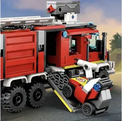 لگو سری سیتی مدل کامیون فرماندهی آتش نشانی 60374 - LEGO® City Fire Brigade Command Truck 60374-Toy Construction Set with Unmanned Land and Air Vehicles