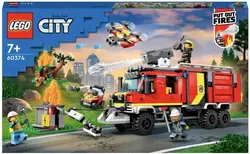 لگو سری سیتی مدل کامیون فرماندهی آتش نشانی 60374 - LEGO® City Fire Brigade Command Truck 60374-Toy Construction Set with Unmanned Land and Air Vehicles