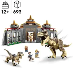 لگو سری پارک ژوراسیک مدل مرکز بازدیدکنندگان : تی رکس و رپتور 76961 - 76961 LEGO® Jurassic World Visitor Center: T. rex and Raptor Attack