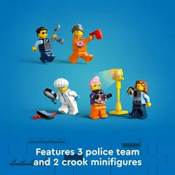 لگو سری سیتی مدل کامیون آزمایشگاه جنایی سیار پلیس 60418 - LEGO City Police Mobile Crime Lab Truck 60418- Creative Toy Building Set with Police Minifigure