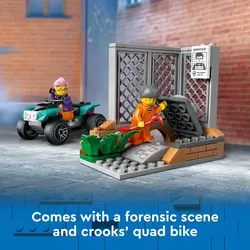 لگو سری سیتی مدل کامیون آزمایشگاه جنایی سیار پلیس 60418 - LEGO City Police Mobile Crime Lab Truck 60418- Creative Toy Building Set with Police Minifigure