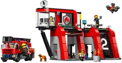 لگو سری سیتی مدل ایستگاه آتش نشانی با ماشین آتش نشانی 60414 - LEGO City Fire Station with Fire Truck 60414- Creative Toy Building Set with Fire Garage