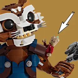 لگو سری ابر قهرمانان مدل فیگور راکت و بچه گروت ۷۶۲۸۲ - LEGO Marvel Rocket ve Bebek Groot 76282