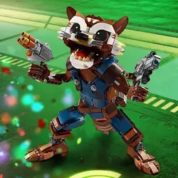 لگو سری ابر قهرمانان مدل فیگور راکت و بچه گروت ۷۶۲۸۲ - LEGO Marvel Rocket ve Bebek Groot 76282