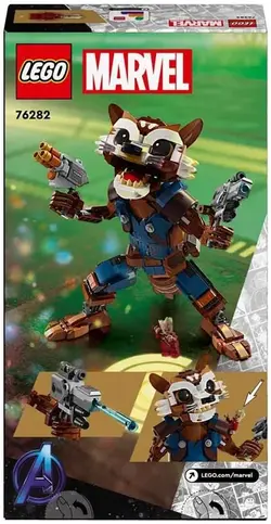 لگو سری ابر قهرمانان مدل فیگور راکت و بچه گروت ۷۶۲۸۲ - LEGO Marvel Rocket ve Bebek Groot 76282