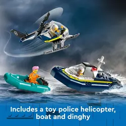 لگو سری سیتی مدل زندان در جزیره آلکاتراز ۶۰۴۱۹ - LEGO City Police Prison Island 60419-Toy Building Set with Creative Police Helicopter