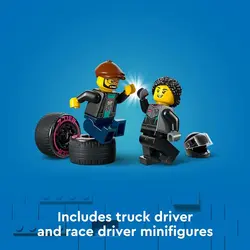 لگو سری سیتی مدل ماشین مسابقه و کامیون حمل و نقل ماشین 60406 - LEGO City Race Car and Car Transporter Truck 60406