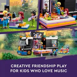 لگو سری فرندز مدل اتوبوس تور موسیقی پاپ استار 42619 - LEGO Friends Pop Star Music Tour Bus 42619