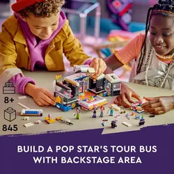 لگو سری فرندز مدل اتوبوس تور موسیقی پاپ استار 42619 - LEGO Friends Pop Star Music Tour Bus 42619