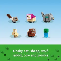 لگو سری ماینکرفت مدل پناهگاه حیوانات 21253 - LEGO Minecraft Animal Shelter 21253