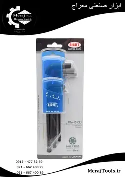آچار آلن 10-1/5 ایت مدل 016-1510D مجموعه 9 عددی EIGHT