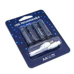 باتری شارژی USB قلمی AA برند CLDP- پک 4 عددی