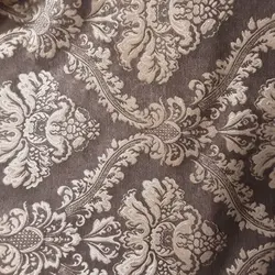 پارچه مخمل ترک مناسب مبل و دکوری پرده در عرض 140 در طرح متنوع رنگ قهوه ای خردلی