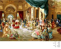 نخ و نقشه تابلو فرش دستبافت  ،طرح  عروسی پاپ کد ۱۲۰۳