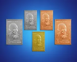 تمبرطلا و نقره گاندی - پک کلکسیونی محبوب