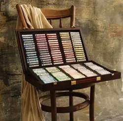 پاستل گچی ۲۲۵ رنگ جعبه چوبی رامبرانت