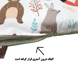 ست تشک و پتو نوزاد 3 تکه طرح حیوانات