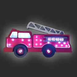 چراغ خواب کودک طرح ماشین آتش نشانی