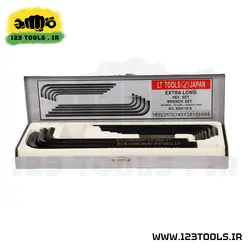 آلن جعبه ای 10 پارچه لایت ژاپن سایز 1/8 تا 5/8 اینچ خیلی بلند مدل KDH-10-S