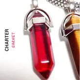 گردنبند های منشوری با سنگ های معدنی اصل و زنجیر استیل