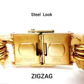 دستبند چرم طبیعی و زنجیر کارتیر استیل ترکیبی زیگزاگ در سی گره