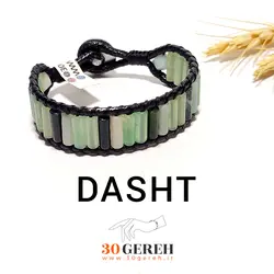 دستبند سنگ استوانه ای اونتورین عقیق خزه ای آمازونیت دستبند دشت
