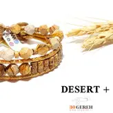 دستبند سنگی ست دوتایی جاسپر پیکچر اصل و معدنی با بافت چرمی ضخیم