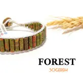 دستبند سنگی اوناکیت اصل با تراش استوانه و واشری