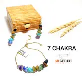 نیمست دستبند و گوشواره سنگی و استیل هفت چاکرا اصل مینیمال و فانتزی