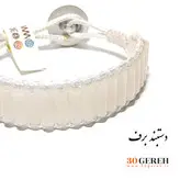 دستبند سنگی اصل تراش استوانه ای سنگ کریستال کوارتز معدنی