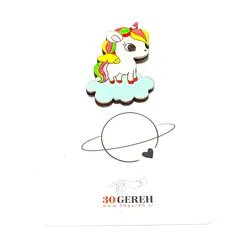 پیکسل چوبی خاص و شیک برای لباس رنگ شده طرح اسب تک شاخ