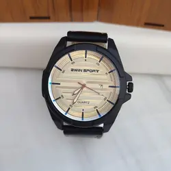 ساعت مردانه بند چرمی روز شمار