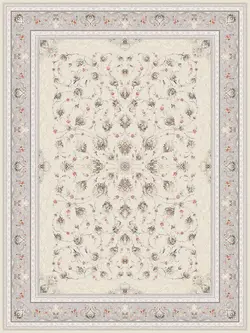 فرش شیخ صفی اصفهان کد 1200 کرم(الگانس)