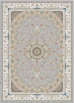 فرش ستاره کویر یزد کلکسیون ستارگان کویر ۱۵۰۰ شانه کد E500-1073 رنگ طوسی