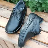 کفش تمام چرم مدل دیتون بندی زیره طبی با کفی طبی