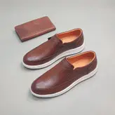 کفش روزمره مردانه مدل چرم طبیعی رنگ قهوه ای