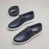 کفش روزمره مردانه مدل چرم طبیعی NIgi رنگ مشکی