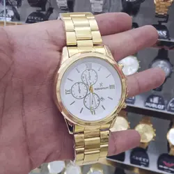 ساعت رومانسون مردانه تقویم دار رنگ ثابت ضدآب استیل طرح 3موتور ارسال رایگان