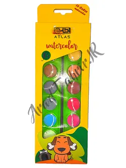 آبرنگ 16 رنگ اطلس