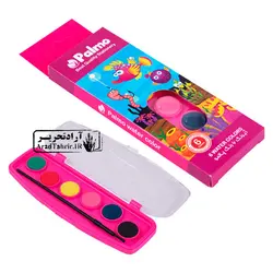 آبرنگ 6 رنگ پالمو مدل جعبه صورتی