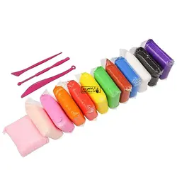 خمیر کلی 12 رنگ مدل SUPER LIGHT CLAY همراه با ابزار