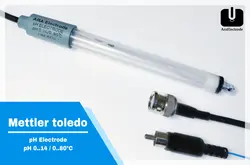 الکترود pH متلر Mettler toledo (جایگزین)/بدون گارد بدنه پلی کربنات/ مواد جامد (پنیر)