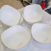 کاسه آبگوشت خوری لب طلایی مربع