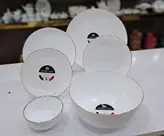 سرویس غذاخوری 6 نفره آرکوپال لب طلا قالب دیوالی فرانسه | برند گلدن اپال