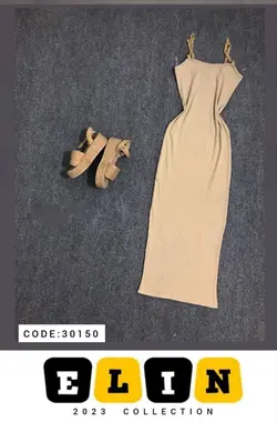 پیراهن ماکسی کبریتی دوبند کارتیری برند Elin😎جنس کار فانریپ کبریتی، بغل نوار دوزی شده 🌹کار بسیار تنخور زیبایی دارد