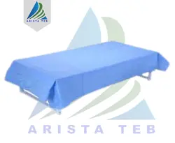 ملحفه اسپان ابعاد 220*120 بدون کش گرماژ 45 رنگ آبی