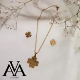 نیم ست شبدر طلایی